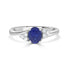 1.23ct Sapphire Ring with 0.13tct Diamonds set in 14K White Gold