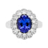 2.35ct Tanzanite Ring With 0.89tct Diamonds Set In 14kt White Gold