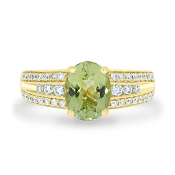 1.75ct Paraiba Rings with 0.36tct diamonds set in 18KT yellow gold