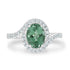 1.88Ct Paraiba Tourmaline In 18K White Gold 0.31Tct Diamond Bypass Ring