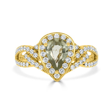 0.93ct Sapphire Rings with 0.54tct diamonds set in 14KT yellow gold