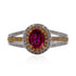 0.70ct Ruby ring with 0.44ct diamonds set in 14KW-22K two tone gold