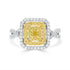0.15ct Yellow Diamond Rings with 0.75tct Diamond set in 14K Two Tone Gold