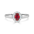 0.81Ct Ruby Ring With 0.14Tct Diamonds Set In 14K Yellow Gold