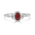 0.65Ct Ruby Ring With 0.09Tct Diamonds Set In 18K White Gold