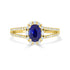 1.46ct sapphire Ring with 0.27tct Diamonds set in 14K Yellow Gold