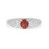 0.59Ct Ruby Ring With 0.29Tct Diamonds Set In 18K Two Tone Gold