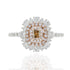 0.24ct Pink Diamond Ring With 0.93tct Diamonds Set In 18kt Two Tone Gold