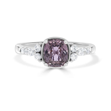 1.58ct Sapphire Rings with 0.24tct diamonds set in 14KT white gold