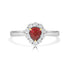 0.59Ct Ruby Ring With 0.06Tct Diamonds Set In 18K Two Tone Gold