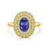 1.52ct Sapphire Rings with 0.23tct diamonds set in 14KT yellow gold