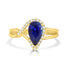 1.74ct Sapphire Ring with 0.15tct Diamonds set in 14K Yellow Gold