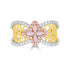 0.21tct Pink Diamond Ring with 0.42tct Diamonds set in 14K Two Tone gold