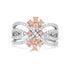 0.57ct Pink Diamond Ring with 0.47ct Diamonds set in 14K Two Tone