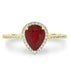 1.49Ct Ruby Ring With 0.14Tct Diamonds Set In 14K Yellow Gold