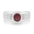 1.25Ct Ruby Ring With 0.03Tct Diamonds Set In 18K White Gold