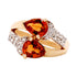 2.80ct Mandarin Garnet ring with 0.29ct diamonds set in 14K white gold