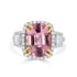 5.28ct Pink Spinel Ring With 1.15ct Diamonds Set In 18K Two Tone