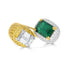 2.75ct Emerald Ring with 3.32tct Diamonds set in 18K Two Tone Gold