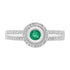 0.24ct Emerald Ring With 0.22tct Diamonds Set In 14kt White Gold