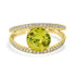 2.72ct Sphene ring with 0.35tct diamonds set in 14K yellow gold
