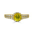 1.71ct Sphene ring with 0.58tct diamonds set in 14K yellow gold