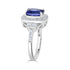 2.88ct Tanzanite Ring With 0.65tct Diamonds Set In 14kt White Gold