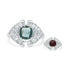 1.52ct Alexandrite Rings With 0.98tct Diamonds Set In Platinum 900 Platinum
