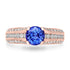 1.23ct Tanzanite Rings with 0.77tct Diamond set in 14K Rose Gold