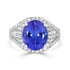 5.65 Tanzanite Rings with 0.96tct Diamond set in 14K White Gold