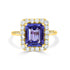 2.89 Tanzanite Rings with 0.59tct Diamond set in 14K Yellow Gold
