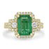 2.02ct  Emerald Rings with 0.72tct Diamond set in 14K Yellow Gold
