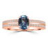 0.63ct Aquamarine Rings with 0.18tct Diamond set in 14K Rose Gold