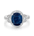 4.03ct Kyanite Ring with 0.37tct Diamonds set in 14K White Gold