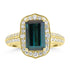 3.49ct Tourmaline Rings with 0.479tct Diamond set in 18K Yellow Gold