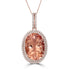 21.29ct  Morganite Pendants with 1.08tct Diamond set in 14K Two Tone Gold
