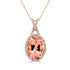 18.55ct Morganite Pendant with 0.76tct Diamonds set in 14K Rose Gold