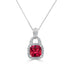 1.06ct Tourmaline Pendant with 0.21tct Diamonds set in 14K White Gold