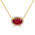 1.6ct Tourmaline Pendant with 0.15tct Diamonds set in 14K Yellow Gold