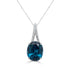 6.39ct Kyanite Pendant with 0.14tct Diamonds set in 14K White Gold
