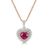1.22ct Ruby Pendant with 0.31tct diamonds set in 18K two tone gold