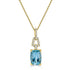 1.63ct Aquamarine Pendant with 0.08tct diamonds set in 14K yellow gold