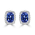 2.08ct Tanzanite Earrings with 0.39tct Diamond set in 14K White Gold