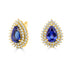 8.07 Tanzanite Earrings with 2.57tct Diamond set in 14K Yellow Gold