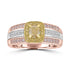 1ct  Diamond Rings with 0.5tct Diamond set in 18K Three Tone Gold
