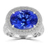 7.06ct Tanzanite Rings with 0.527tct Diamond set in 18K White Gold