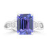 4.31ct Tanzanite Rings with 0.09tct Diamond set in 18K White Gold