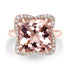 6.03ct Morganite Rings with 0.35tct Diamond set in 14K Rose Gold