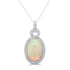 9.22ct Opal Pendant with 0.81tct Diamonds set in 14K White Gold