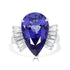 8.58 Tanzanite Rings with 0.48tct Diamond set in 14K White Gold